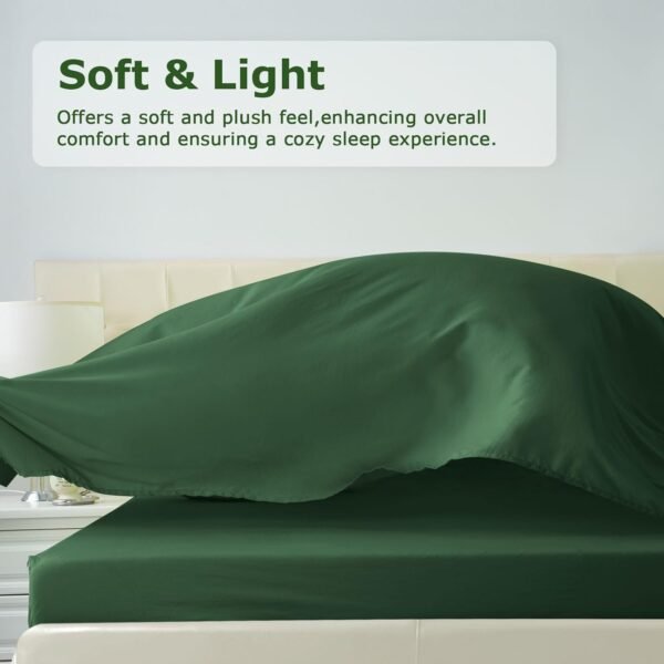 Super Soft Microfiber Sheet Set, 1800 Count Yarn, Luxurious Egyptian Cotton Sheets, Fits 18-24 Inch Deep Pocket Mattresses, Wrinkle-Resistant - 6-Piece Set (Dark Grey, Queen Size)