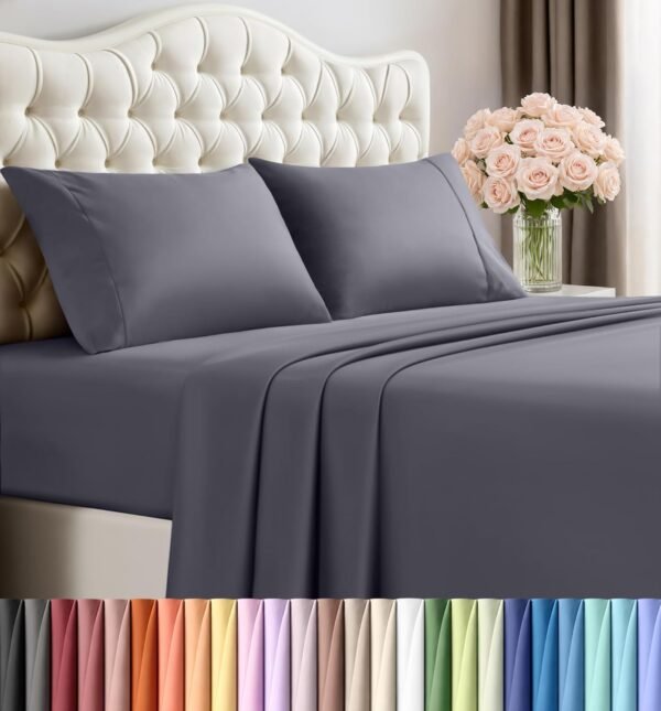 Bedding Sets ?C Four-Piece Set, Soft and Breathable Microfiber, Includes 1 Fitted Sheet, 1 Sheet, and 2 Pillowcases
