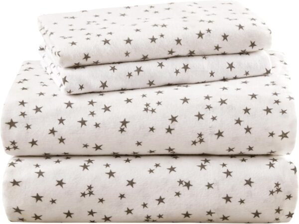 Flannel sheets, queen size - four-piece ultra-soft and warm sheets, comfortable 100% cotton tan plaid sheets, brushed finish for extra softness, dusty rose pattern, 14-inch deep pocket design