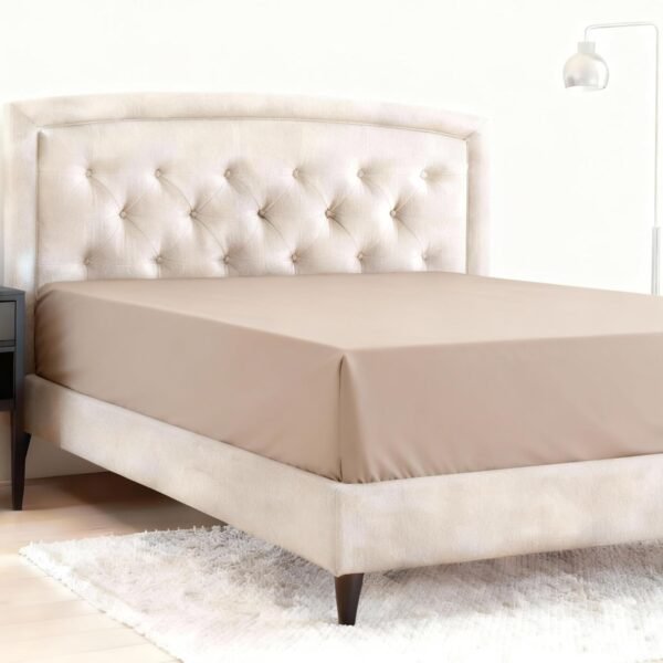 Fitted Sheet (fitted sheet only), 800-count satin weave, 18-inch deep pocket, soft, breathable and cool fitted sheet, taupe