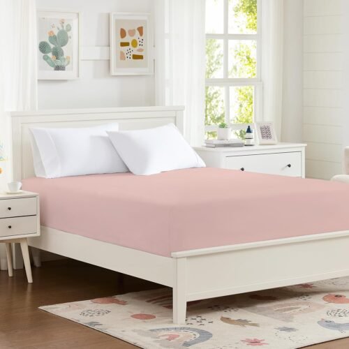 100% Microfiber 60" x 80" Queen Size Fitted Sheet (fitted sheet only), hotel quality deep pocket fitted sheet, protects mattresses up to 14 inches thick, machine washable and colorfast, doesn't shift easily, lotus pink